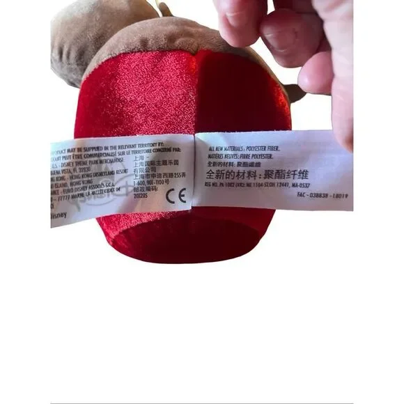 Disney Brown Red Yellow Mickey Mouse Candy Apple Plush Toy 11" - Picture 4 of 8